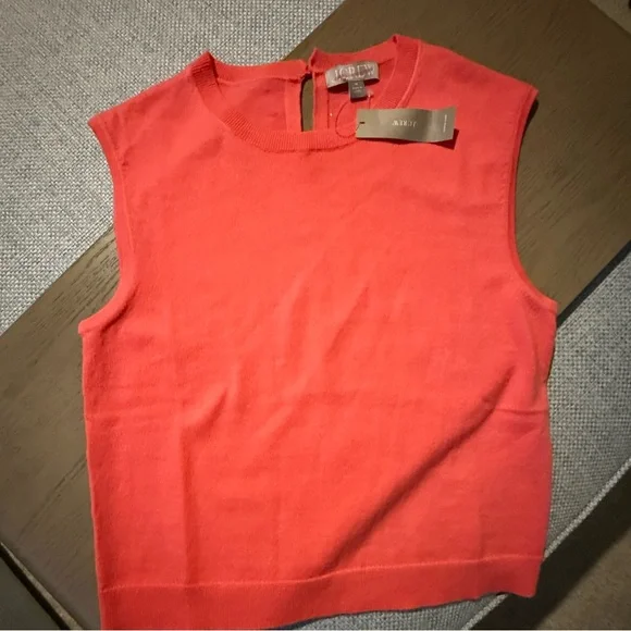 J. Crew Cashmere Coral Sleeveless Top - Picture 1 of 6